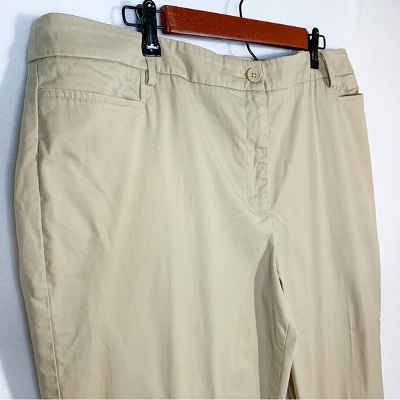 Talbots Perfect Skimmer Tan Khaki Crop Pants - Picture 3 of 8